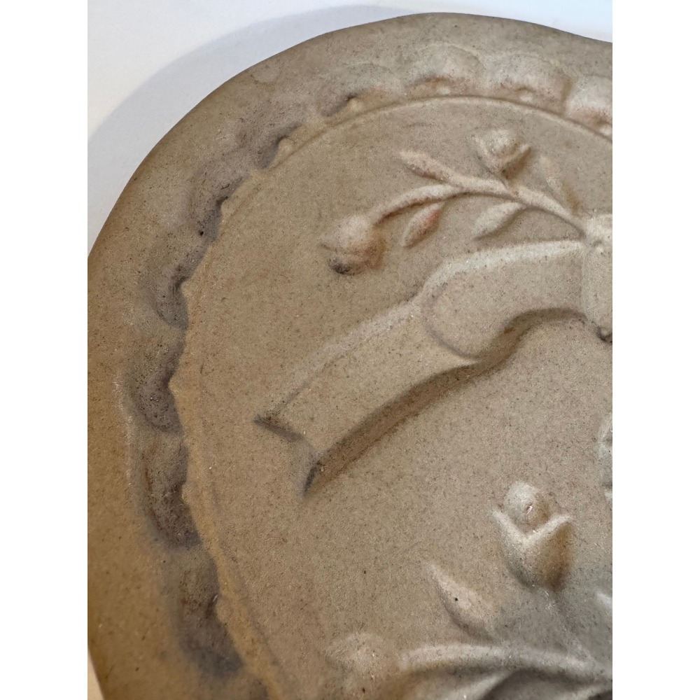 Vintage Sweet Heart Brown Bag Cookie Art Mold 1992 Pampered Chef Heart Stoneware - Picture 5 of 6